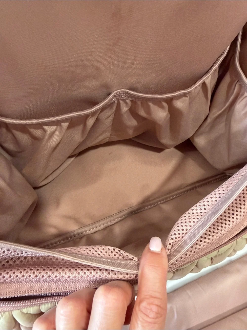 Happ baby quilted dusty rose diaper bag